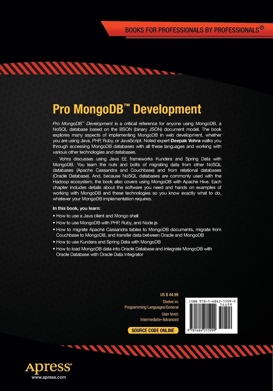 Rückseitencover Pro MongoDB Development