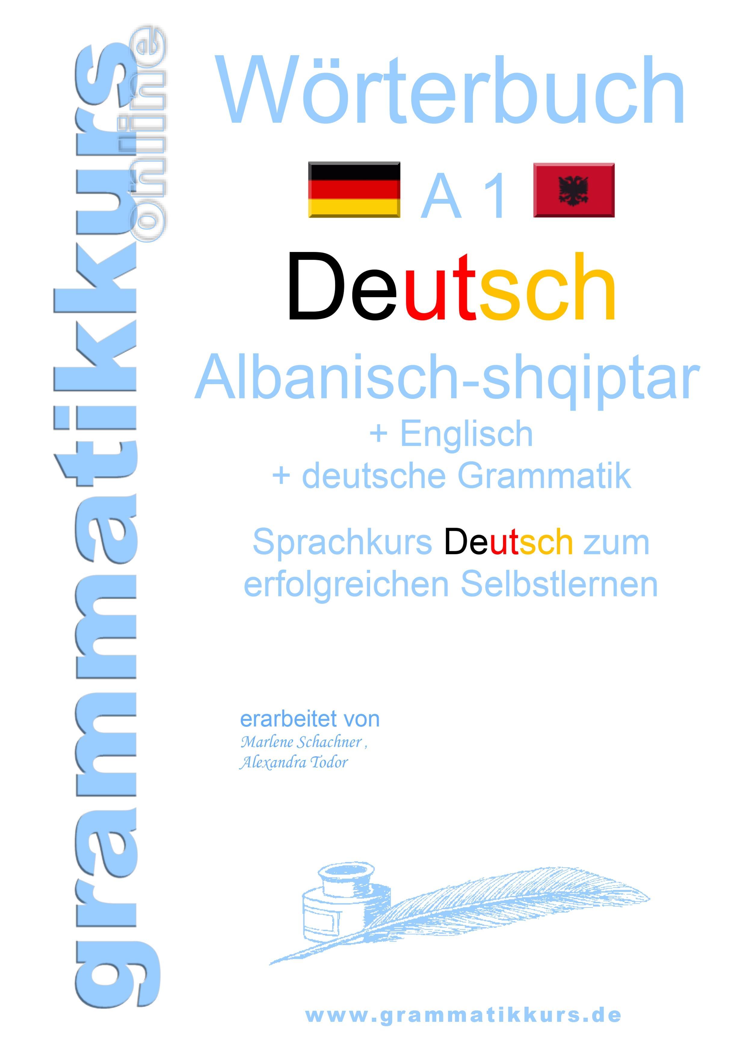 Vorderes Coverbild Wörterbuch Deutsch - Albanisch - Englisch A1