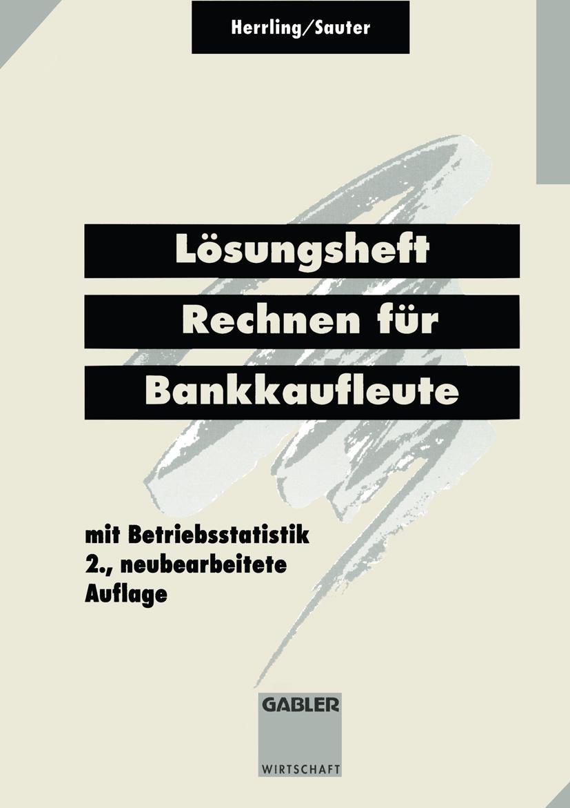 Vorderes Coverbild Lösungsheft Rechnen für Bankkaufleute
