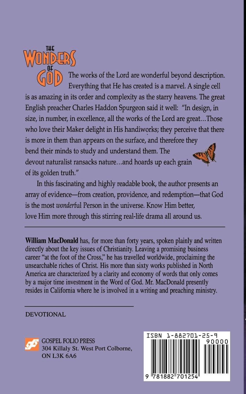 Rückseitencover Wonders of God
