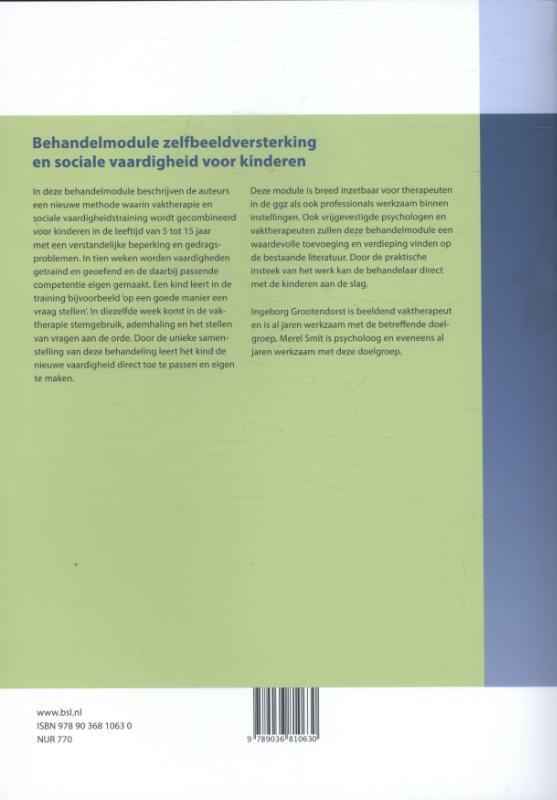 Rückseitencover Behandelmodule zelfbeeldversterking en sociale vaardigheid voor kinderen