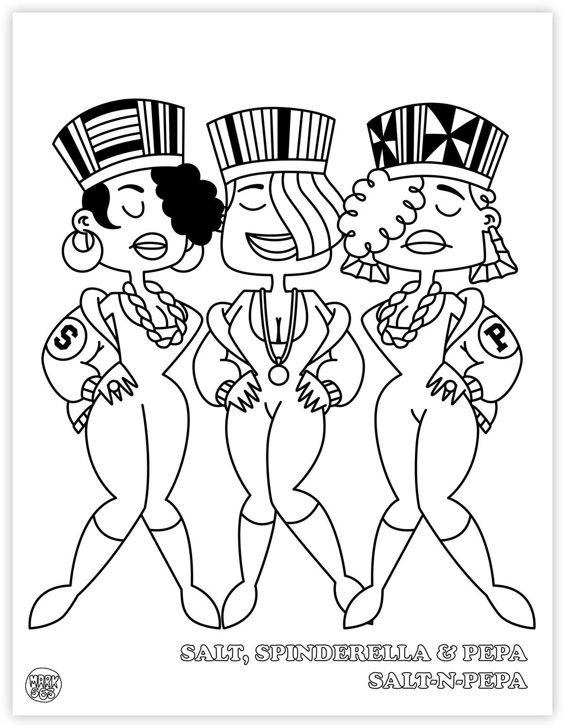 Beispielinhalt (Bild) Hip Hop Coloring Book