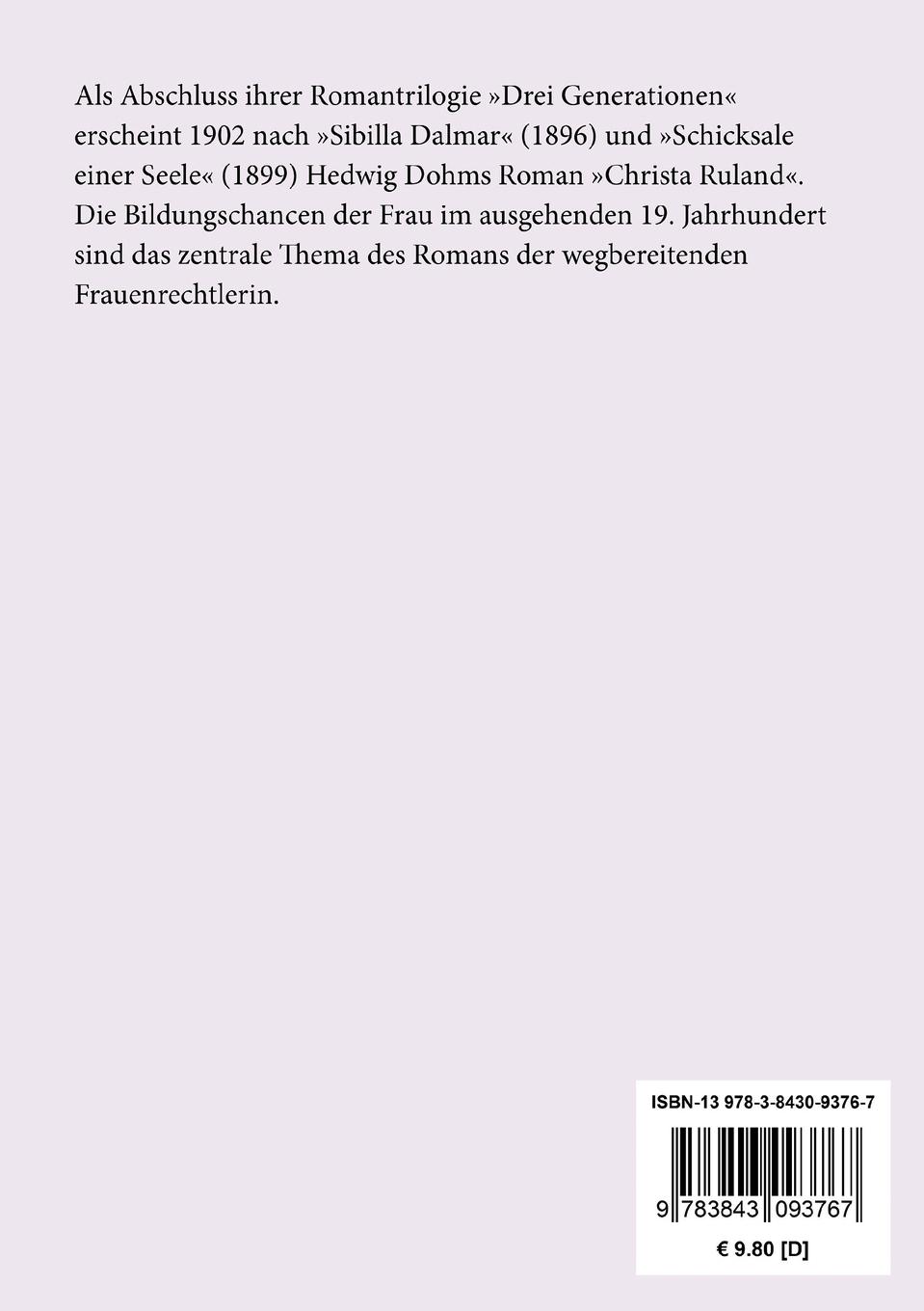 Rückseitencover Christa Ruland