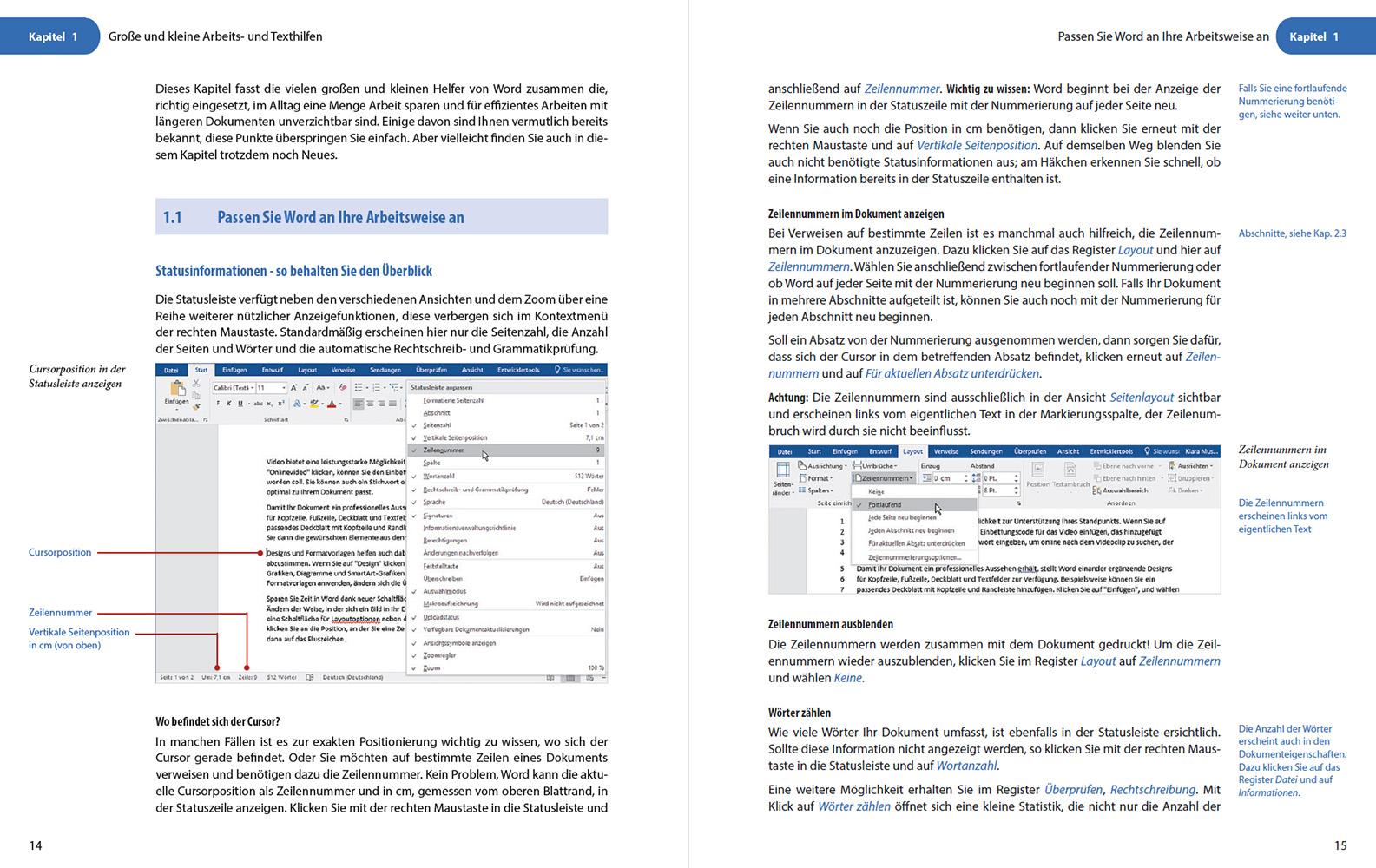 Beispielinhalt (Bild) Word 2016 Profiwissen für Anwender