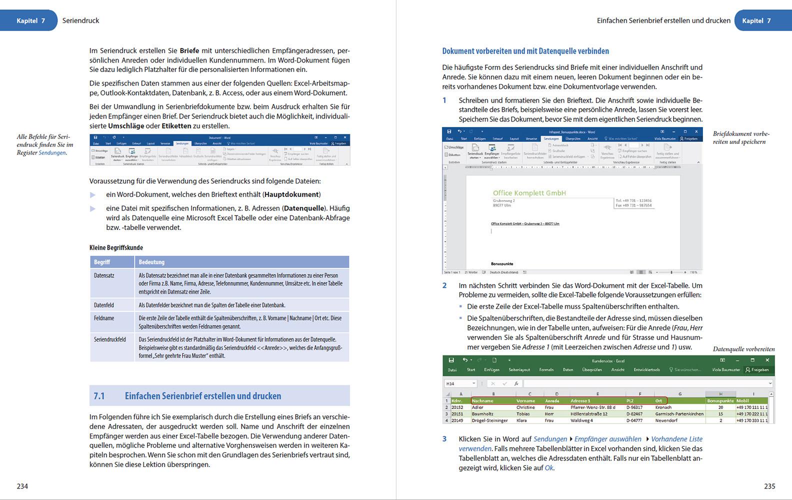 Beispielinhalt (Bild) Word 2016 Profiwissen für Anwender