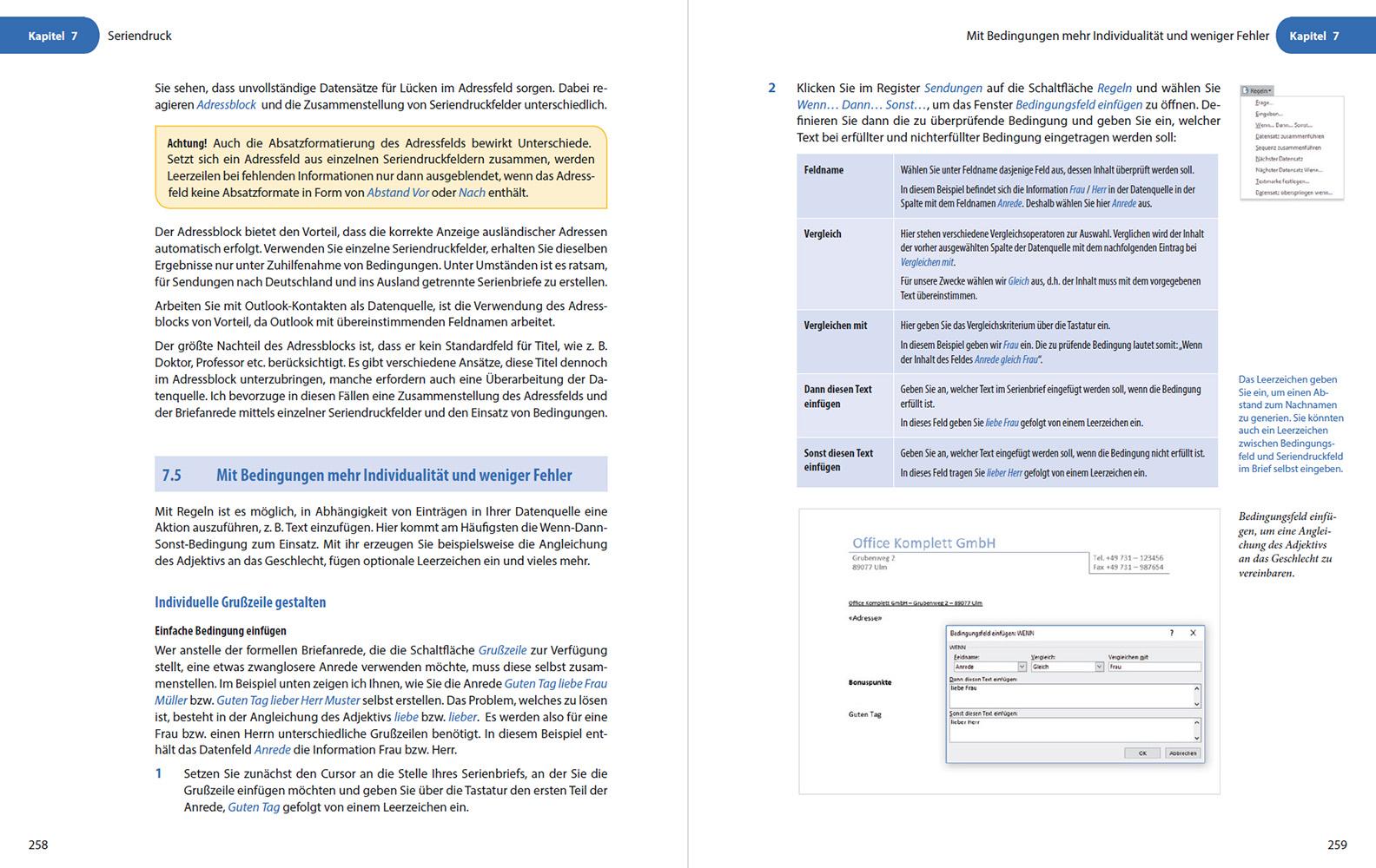 Beispielinhalt (Bild) Word 2016 Profiwissen für Anwender