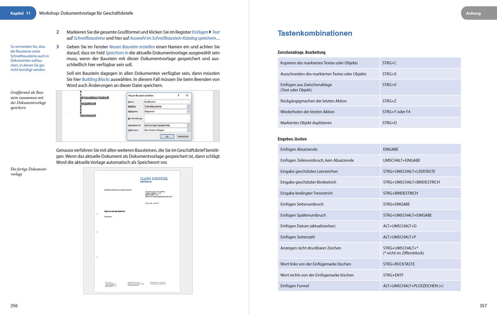 Beispielinhalt (Bild) Word 2016 Profiwissen für Anwender