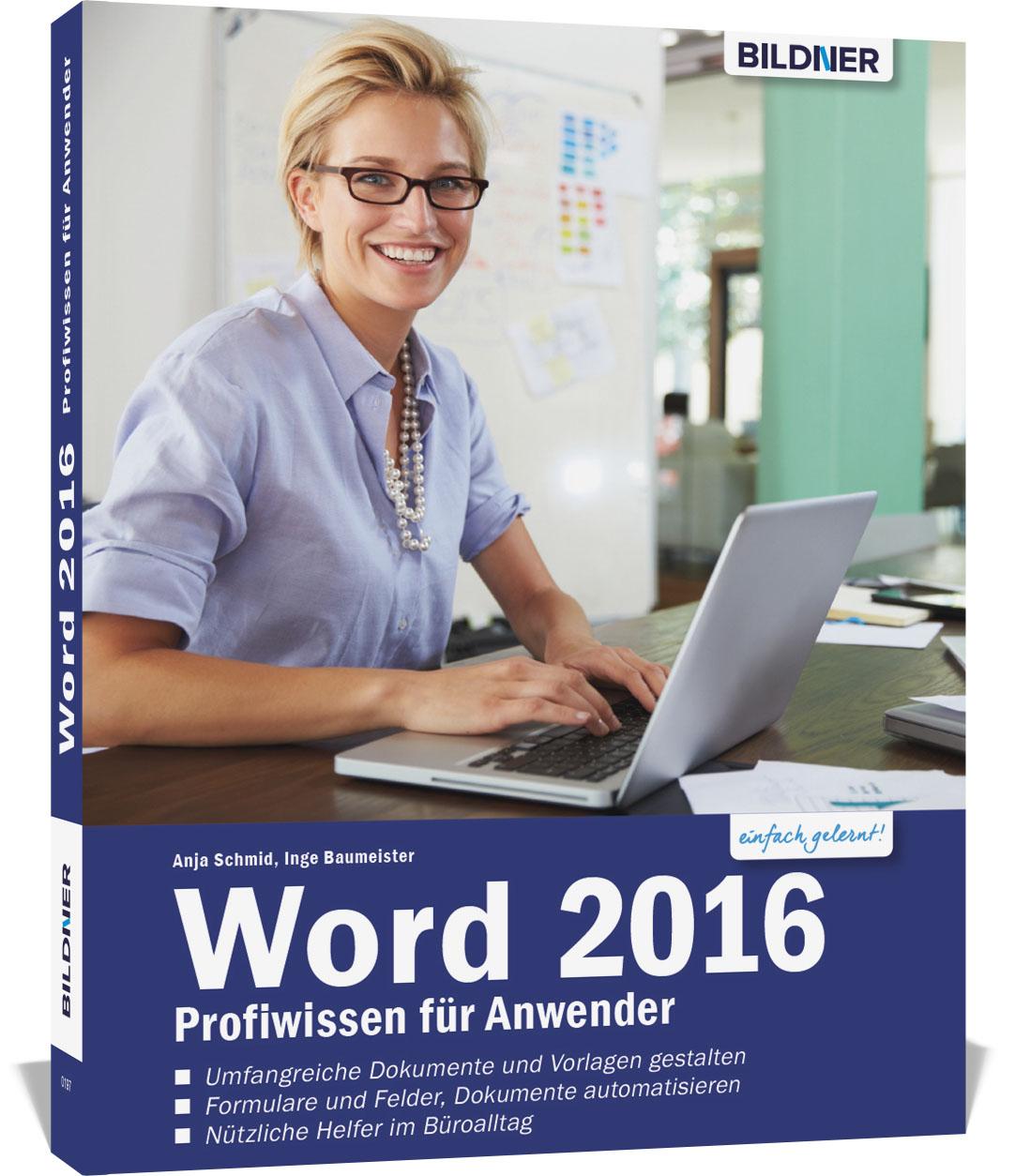 Vorderes Coverbild Word 2016 Profiwissen für Anwender