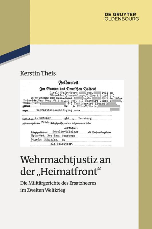Vorderes Coverbild Wehrmachtjustiz an der "Heimatfront"
