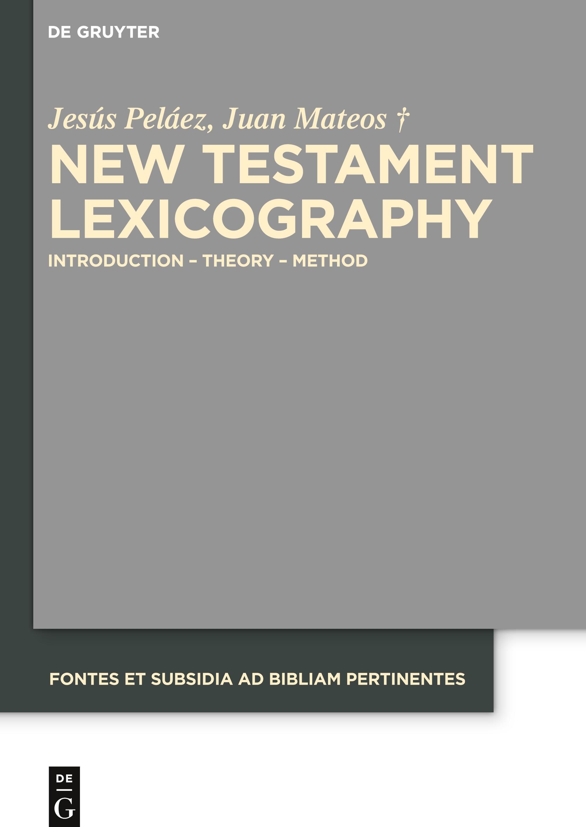 Vorderes Coverbild New Testament Lexicography