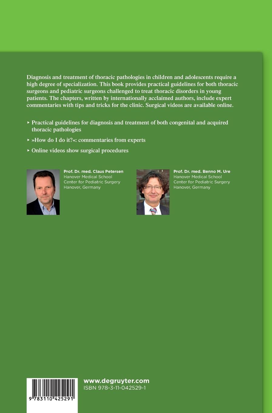 Rückseitencover Thoracic Surgery in Children and Adolescents