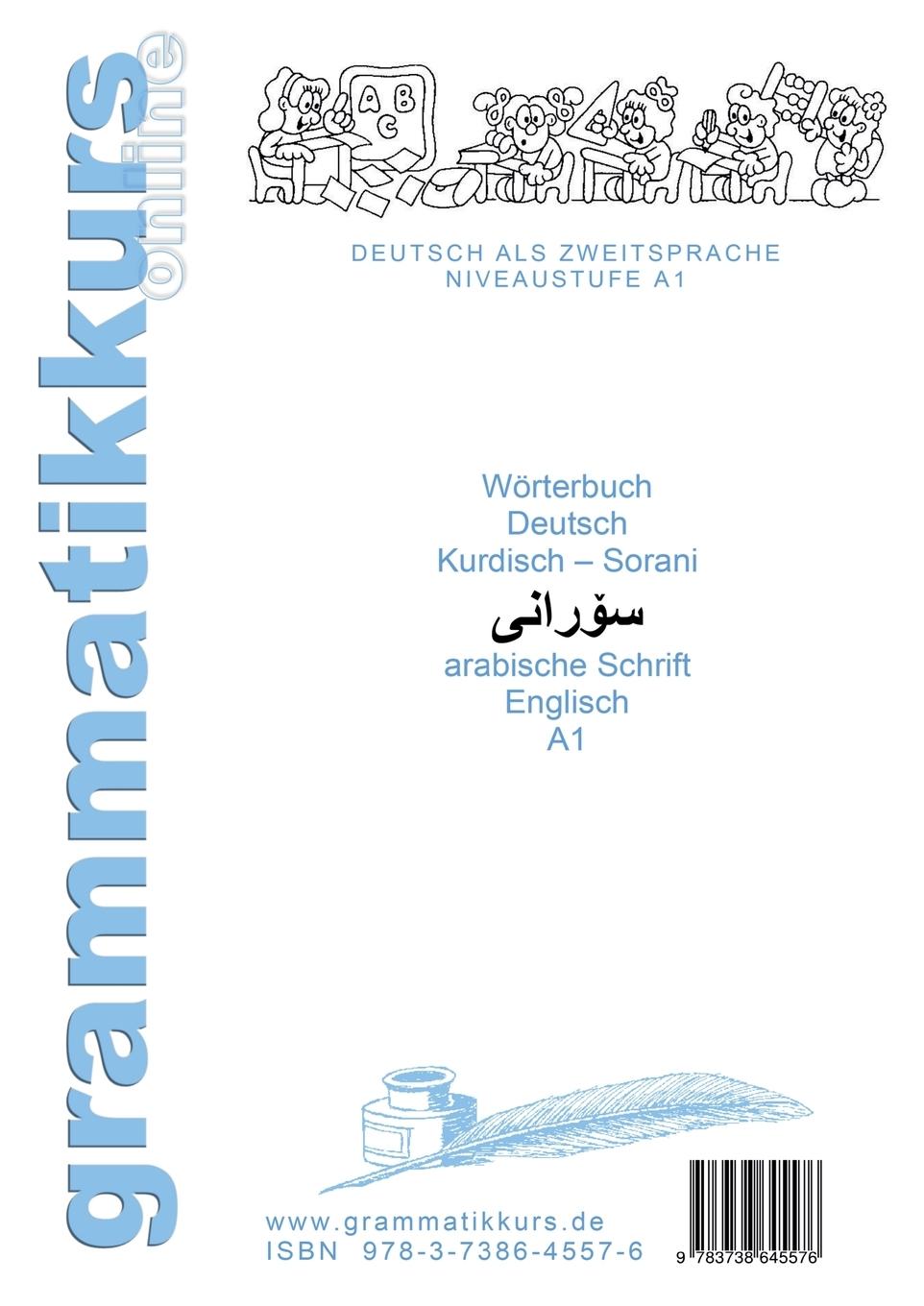 Rückseitencover Wörterbuch Deutsch Kurdisch Sorani Niveau A1