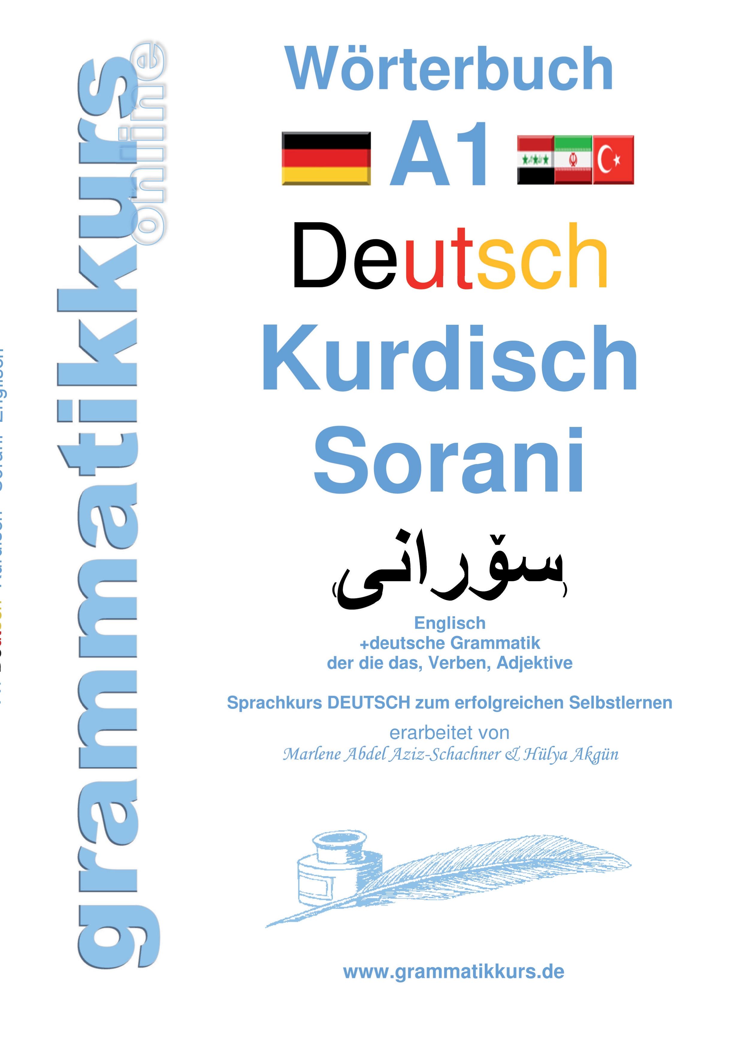Vorderes Coverbild Wörterbuch Deutsch Kurdisch Sorani Niveau A1