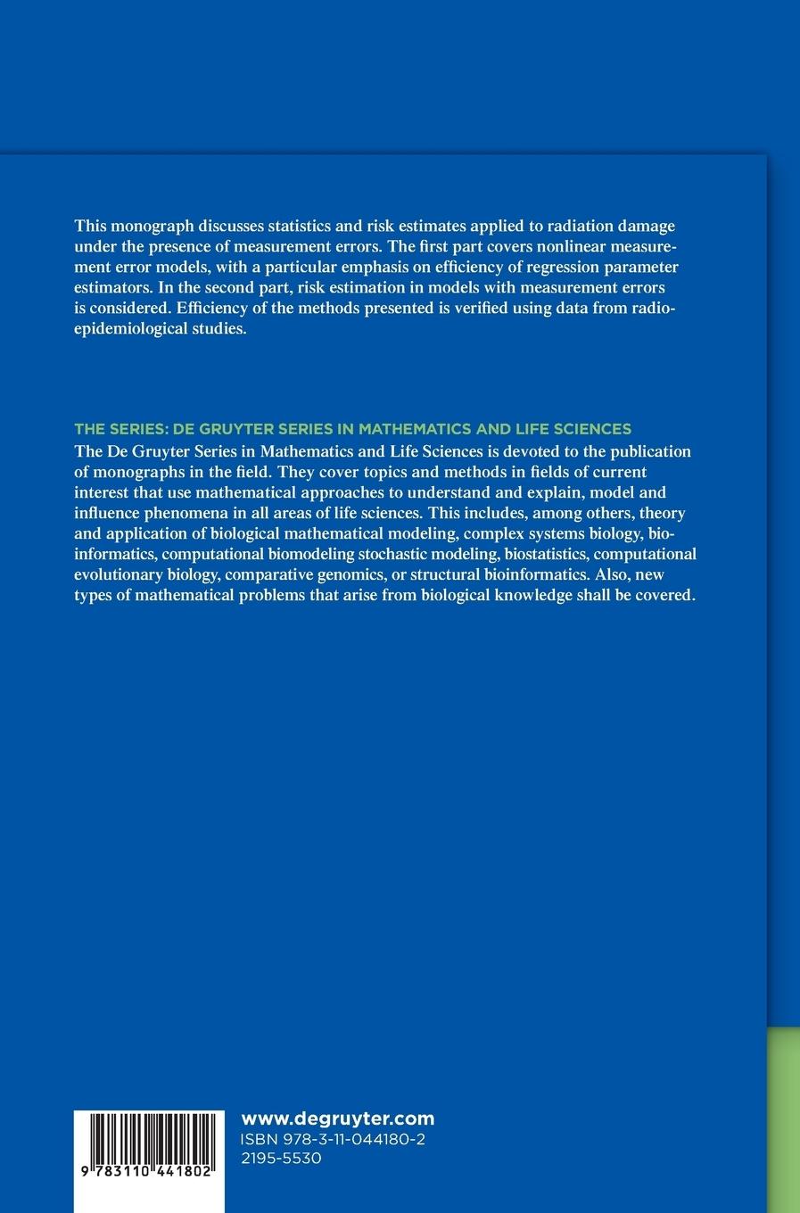 Rückseitencover Radiation Risk Estimation