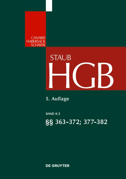 Vorderes Coverbild Handelsgesetzbuch 8 / 2. §§ 363-372; 377-382
