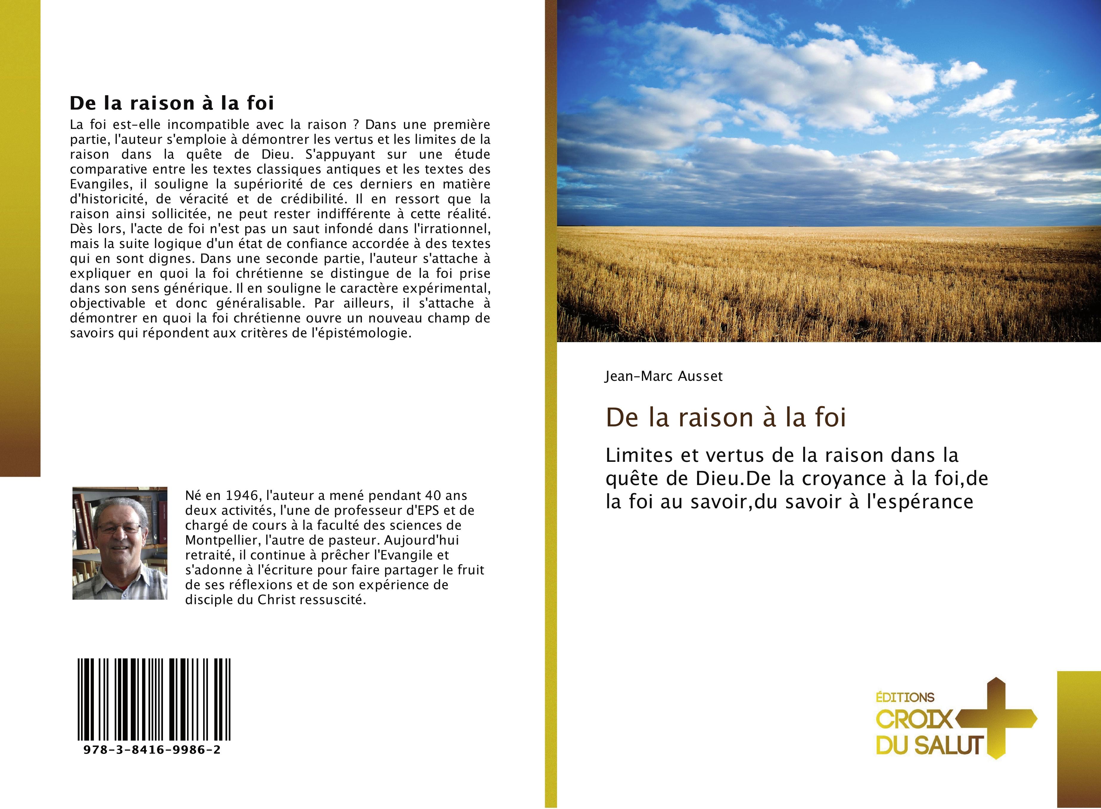 Vorderes Coverbild De la raison à la foi