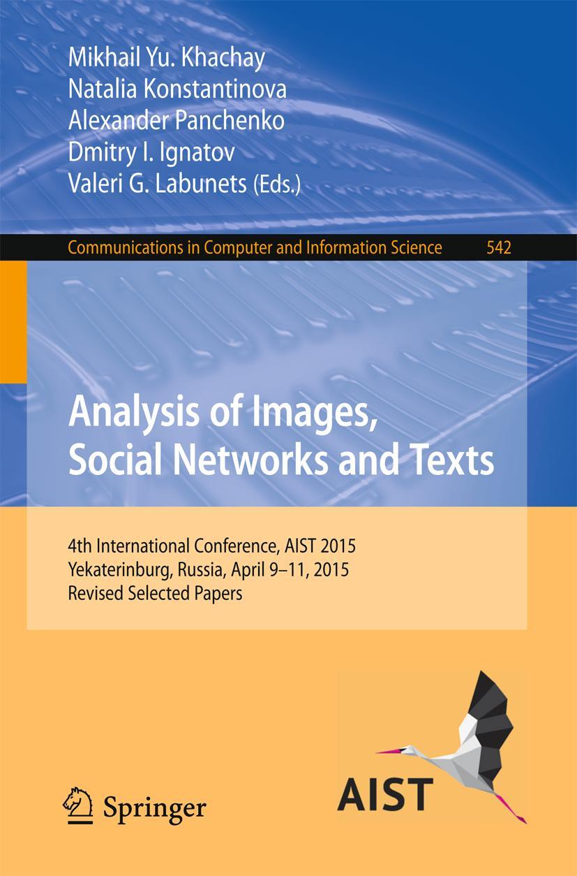 Vorderes Coverbild Analysis of Images, Social Networks and Texts