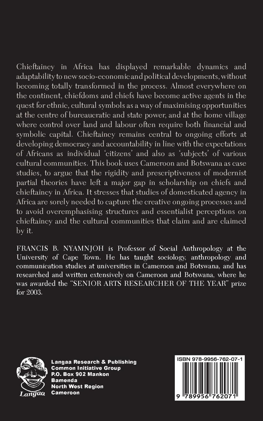 Rückseitencover Modernising Traditions and Traditionalising Modernity in Africa. Chieftaincy and Democracy in Cameroon and Botswana