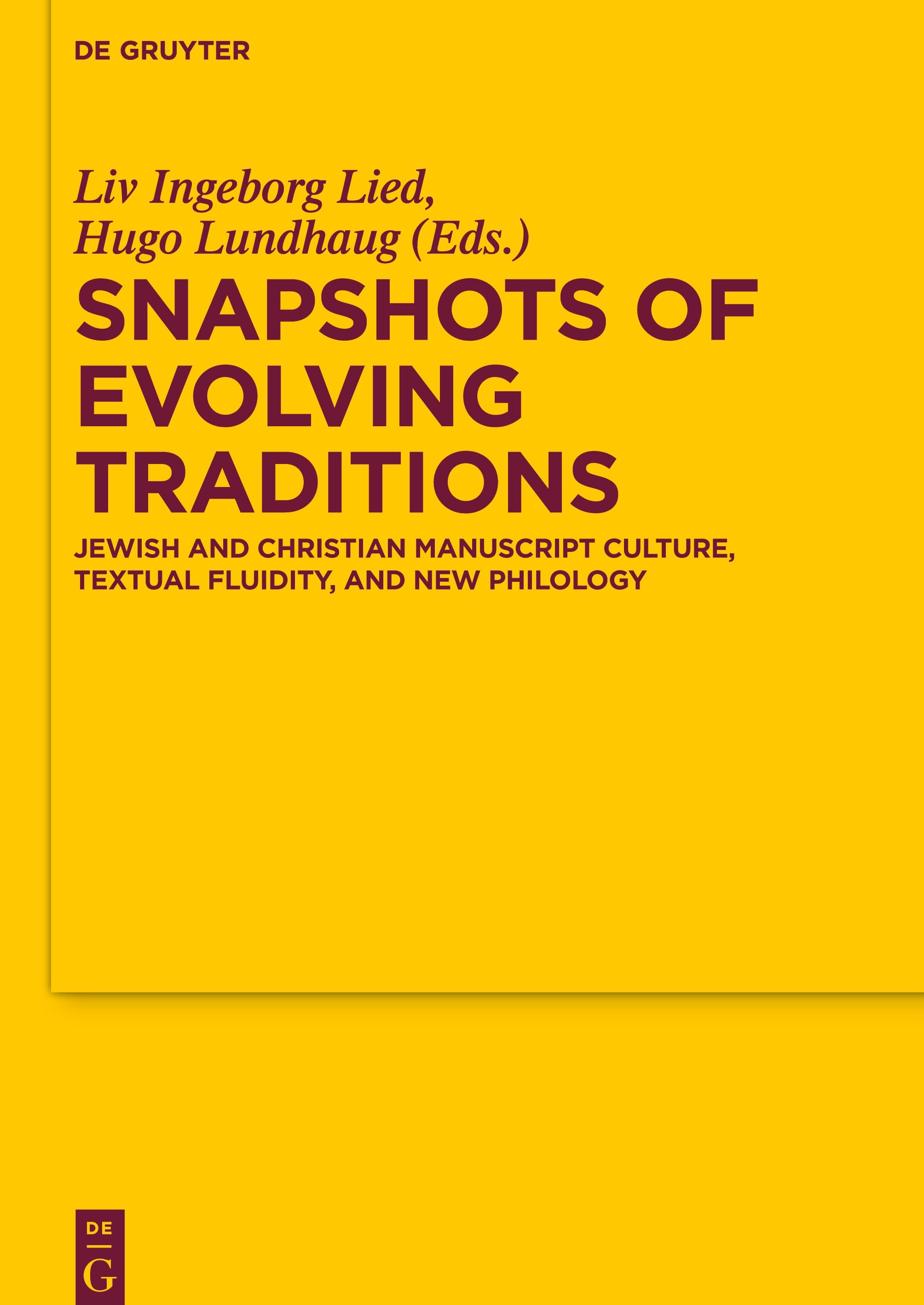 Vorderes Coverbild Snapshots of Evolving Traditions