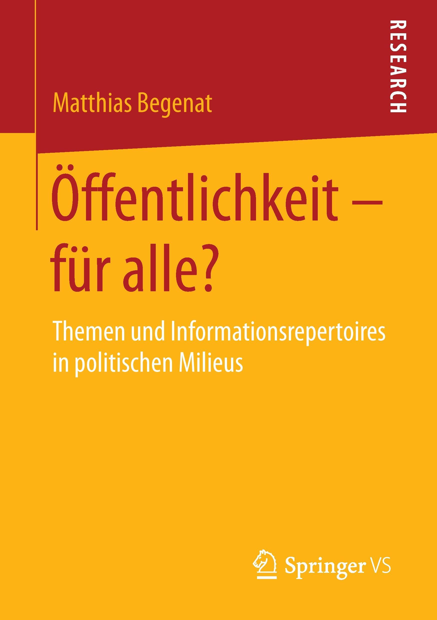 Vorderes Coverbild Öffentlichkeit - für alle?