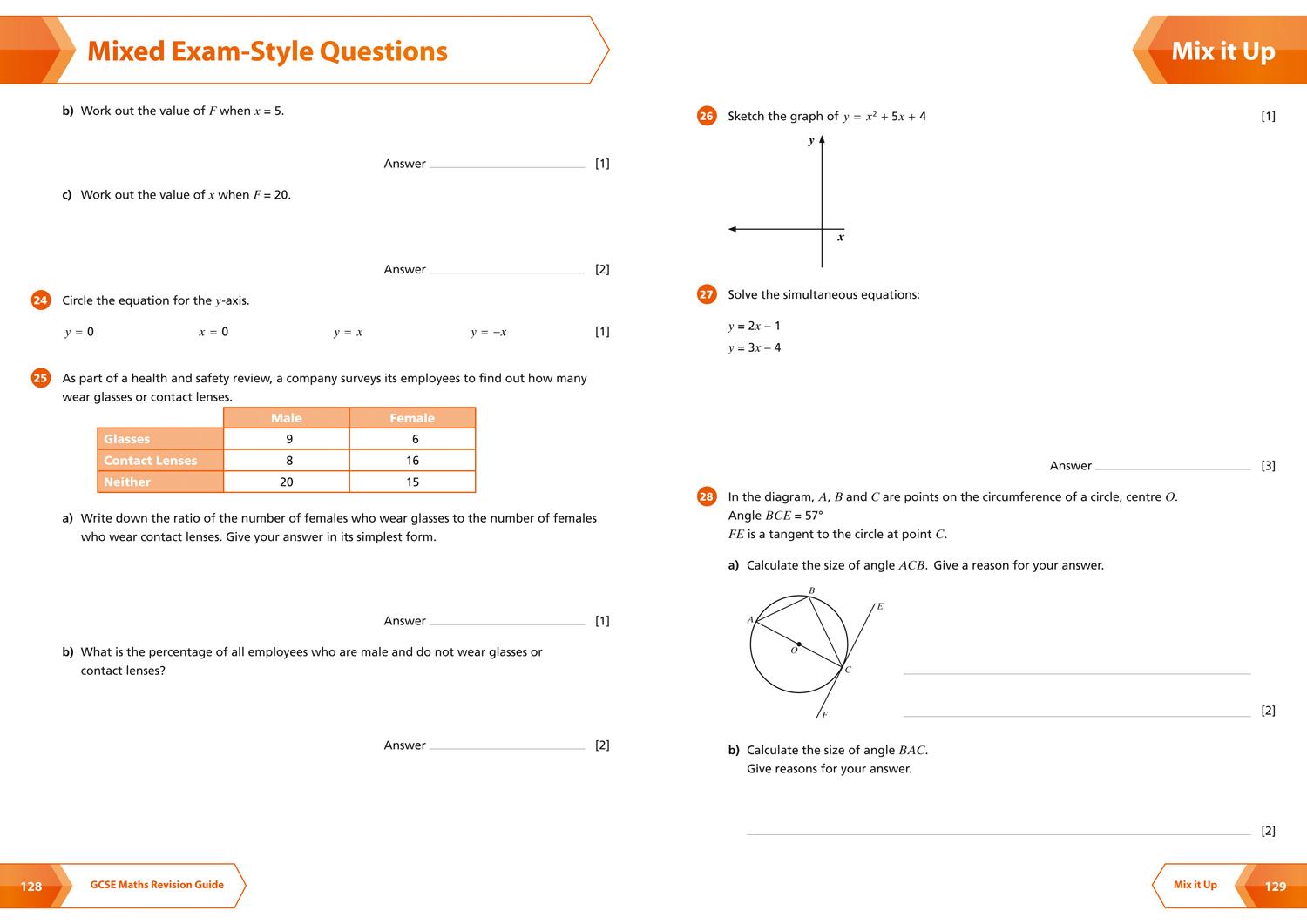 Beispielinhalt (Bild) Collins GCSE Revision and Practice - New 2015 Curriculum - Aqa GCSE Maths Foundation Tier: Revision Guide