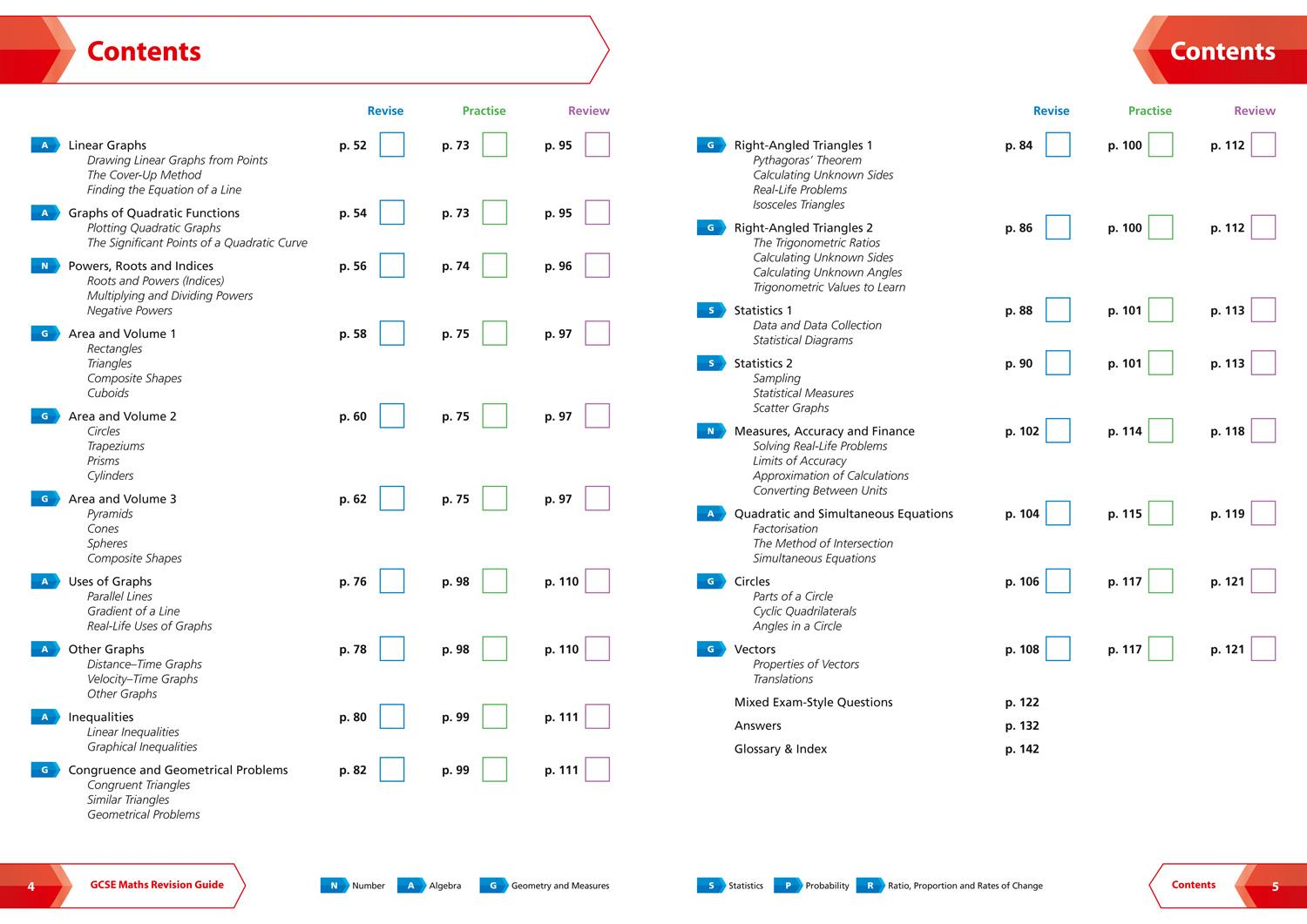Beispielinhalt (Bild) Collins GCSE Revision and Practice - New 2015 Curriculum - Aqa GCSE Maths Foundation Tier: Revision Guide