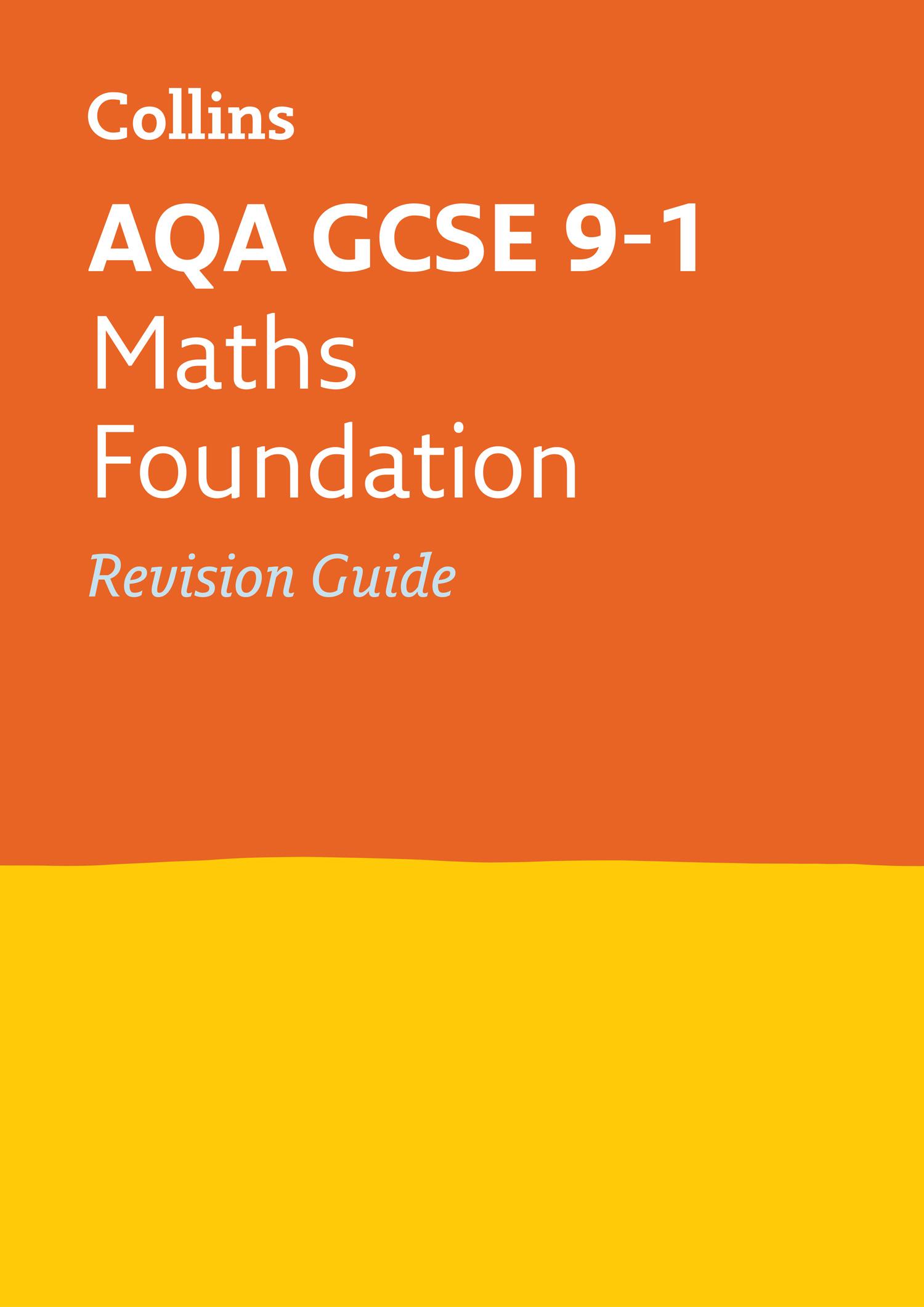 Vorderes Coverbild Collins GCSE Revision and Practice - New 2015 Curriculum - Aqa GCSE Maths Foundation Tier: Revision Guide