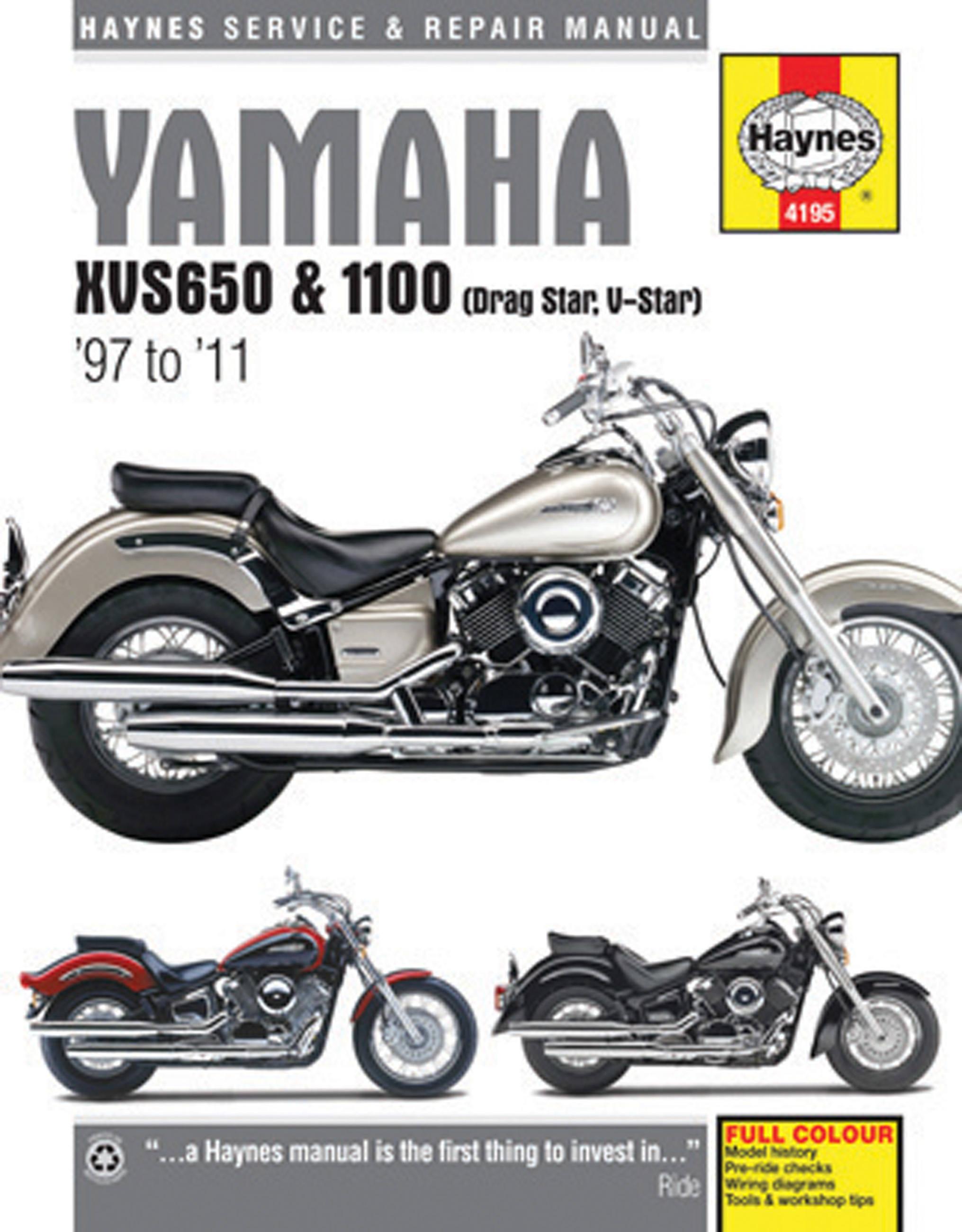 Vorderes Coverbild Yamaha XVS650 & 1100 Drag Star/V-Star (97 - 11) Haynes Repair Manual