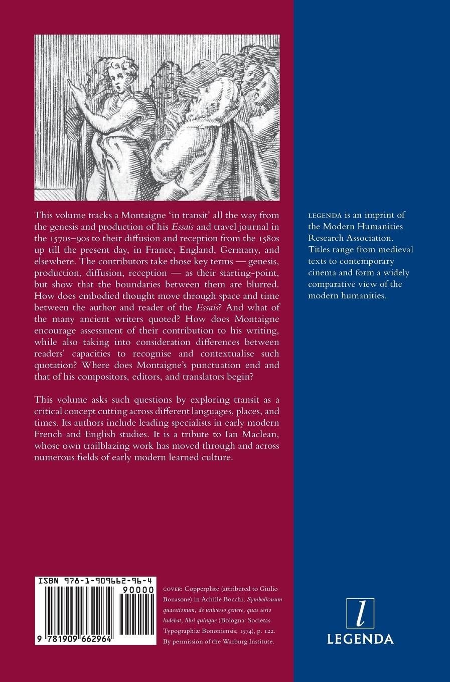 Rückseitencover Montaigne in Transit