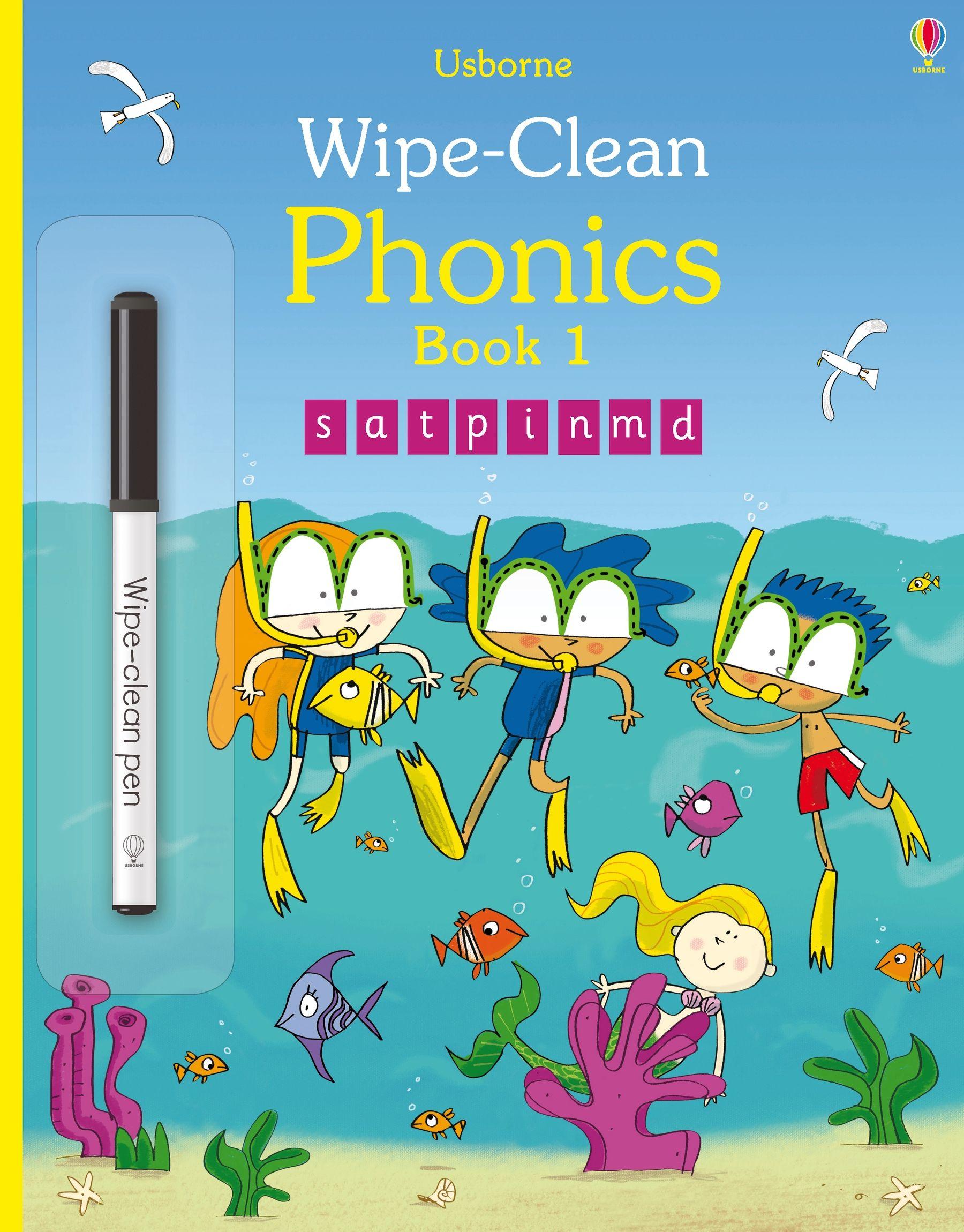 Vorderes Coverbild Wipe-clean Phonics book 1