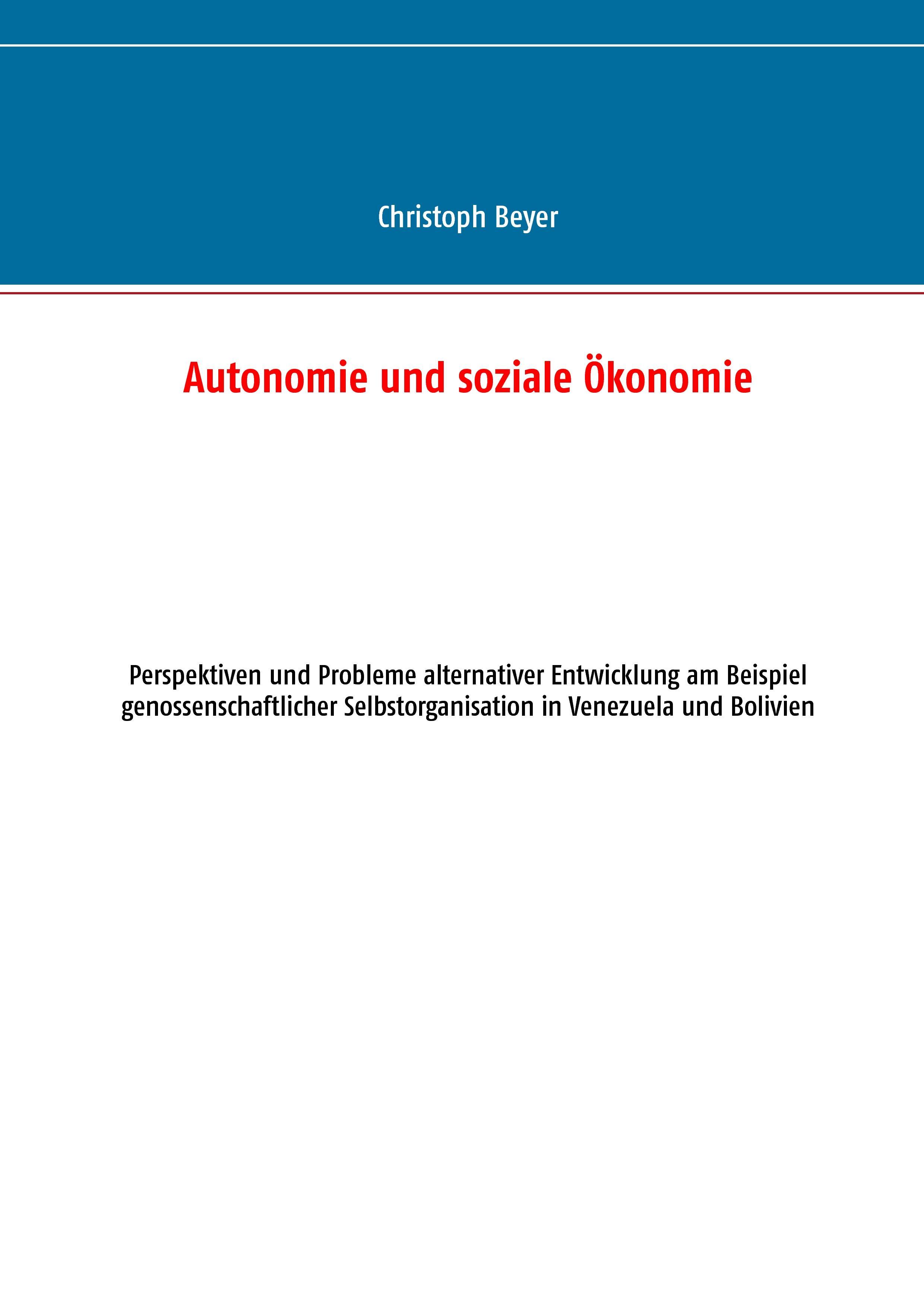 Vorderes Coverbild Autonomie und soziale Ökonomie