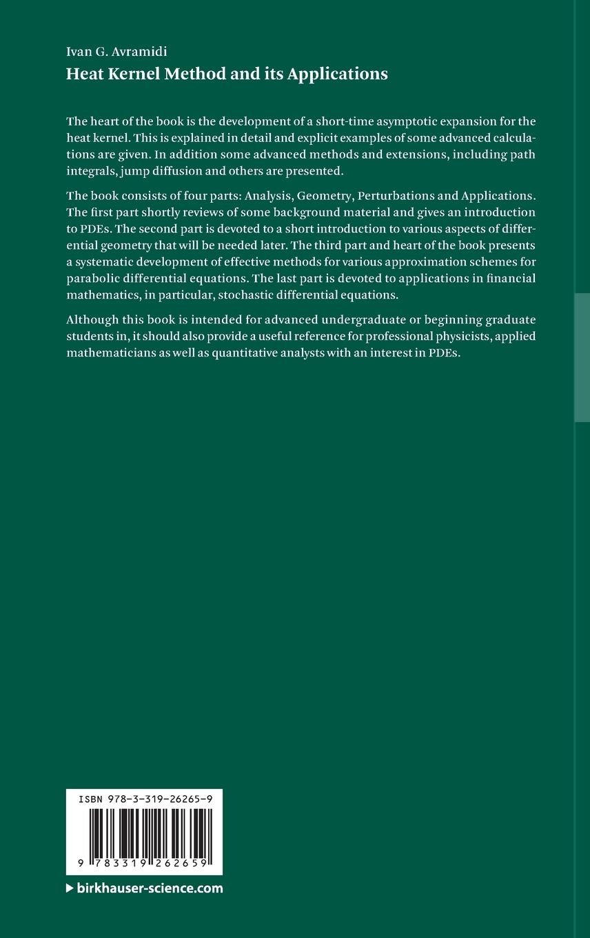 Rückseitencover Heat Kernel Method and its Applications