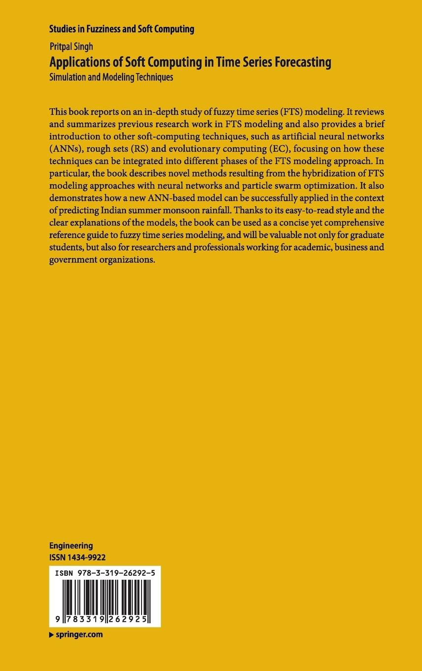 Rückseitencover Applications of Soft Computing in Time Series Forecasting