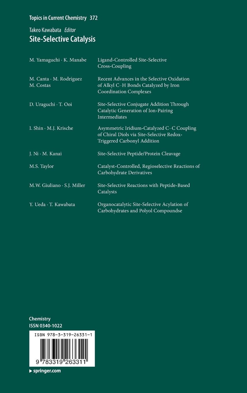 Rückseitencover Site-Selective Catalysis