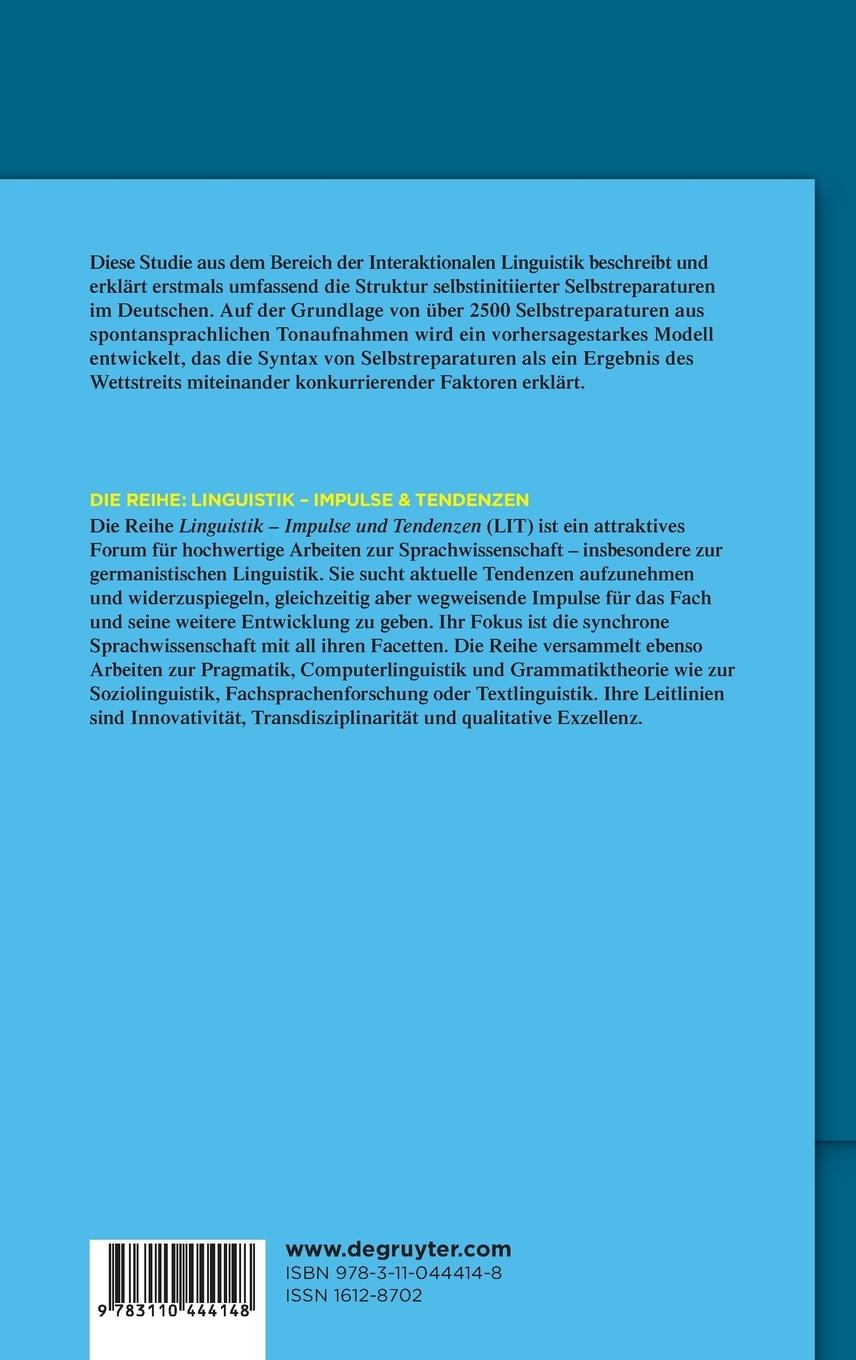 Rückseitencover Selbstreparaturen im Deutschen