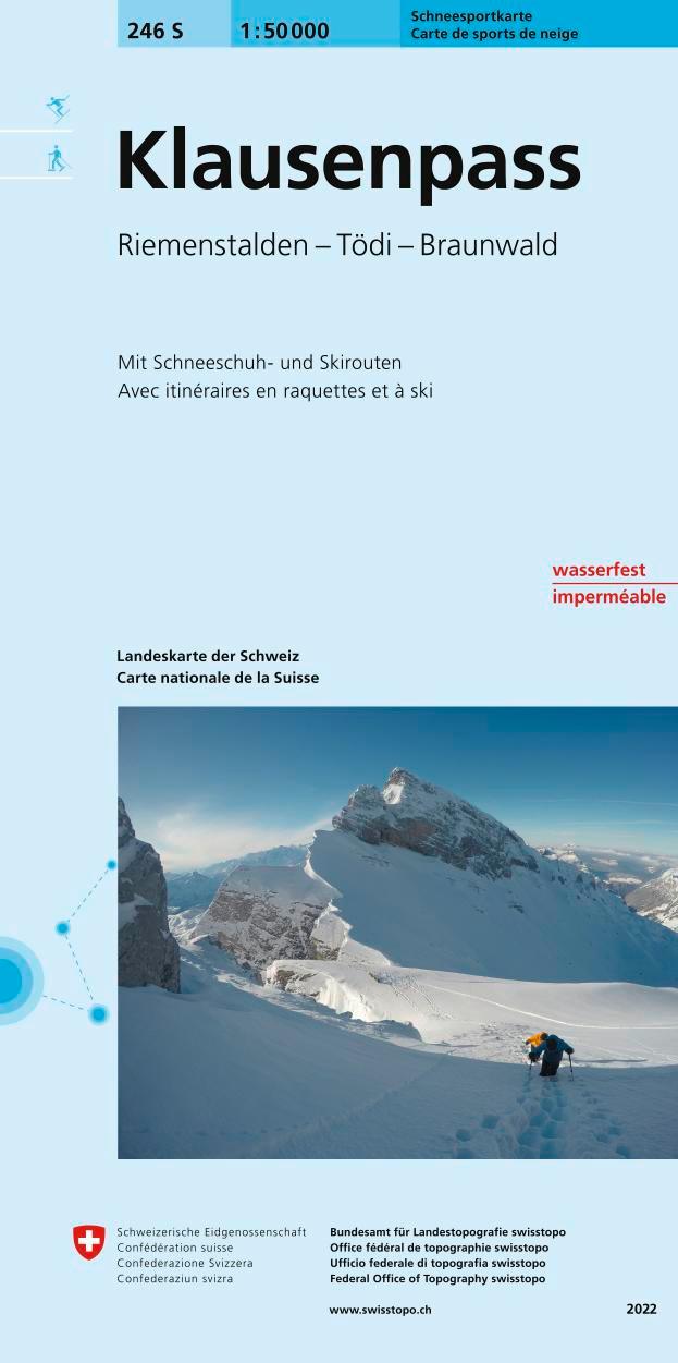 Vorderes Coverbild Swisstopo 1 : 50 000 Klausenpass