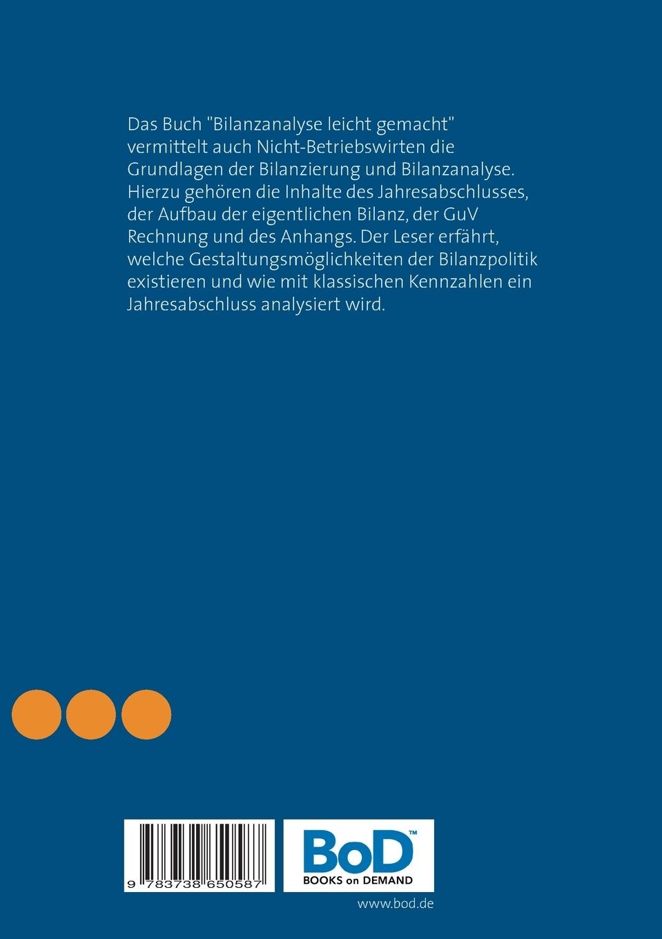 Rückseitencover Bilanzanalyse leicht gemacht