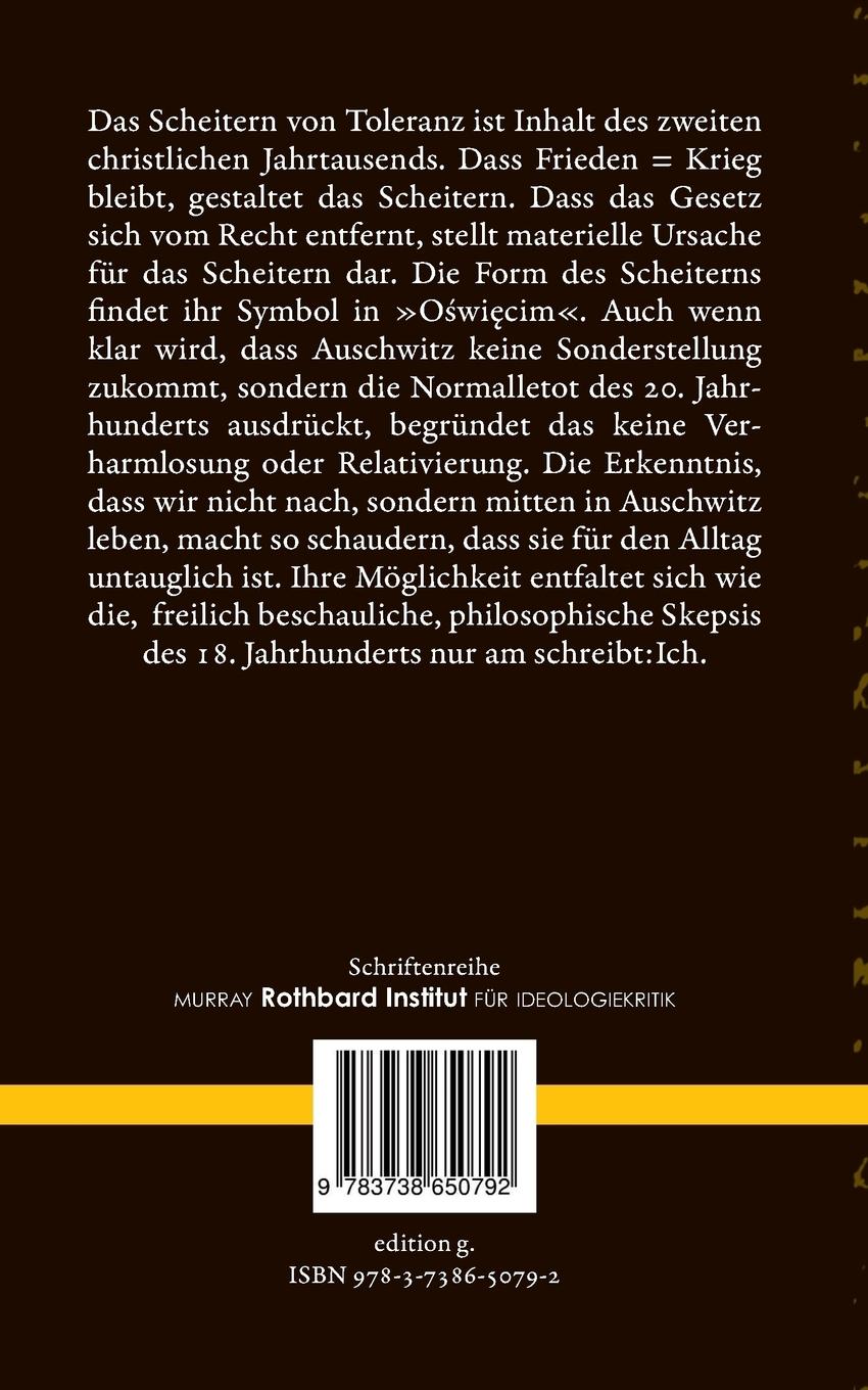 Rückseitencover Die Katastrophe der Befreiung