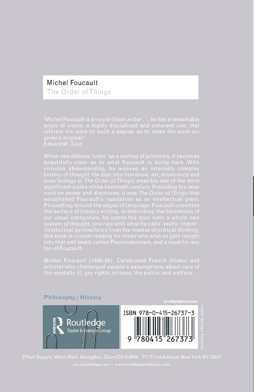 Rückseitencover The Order of Things