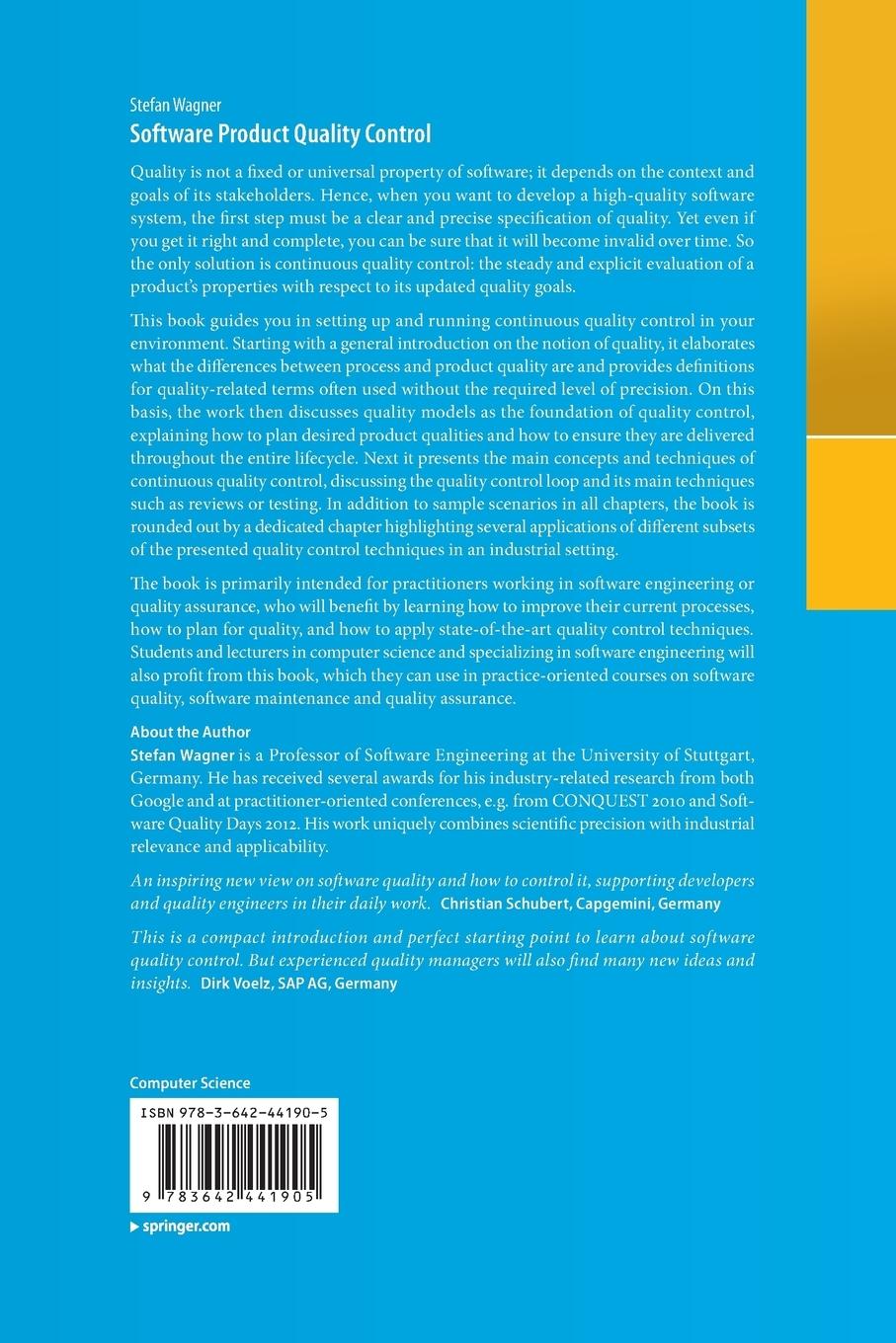 Rückseitencover Software Product Quality Control