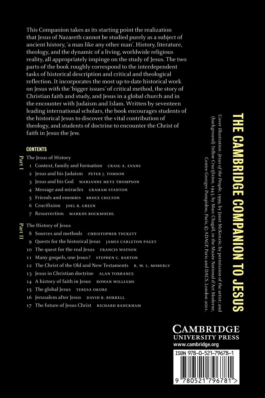 Rückseitencover The Cambridge Companion to Jesus