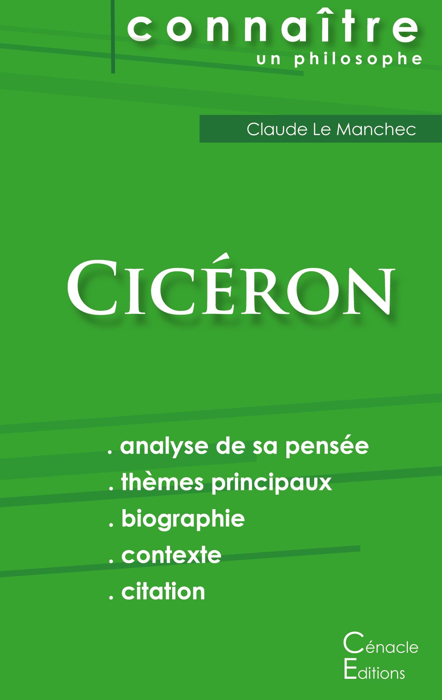 Vorderes Coverbild Comprendre Cicéron (analyse complète de sa pensée)