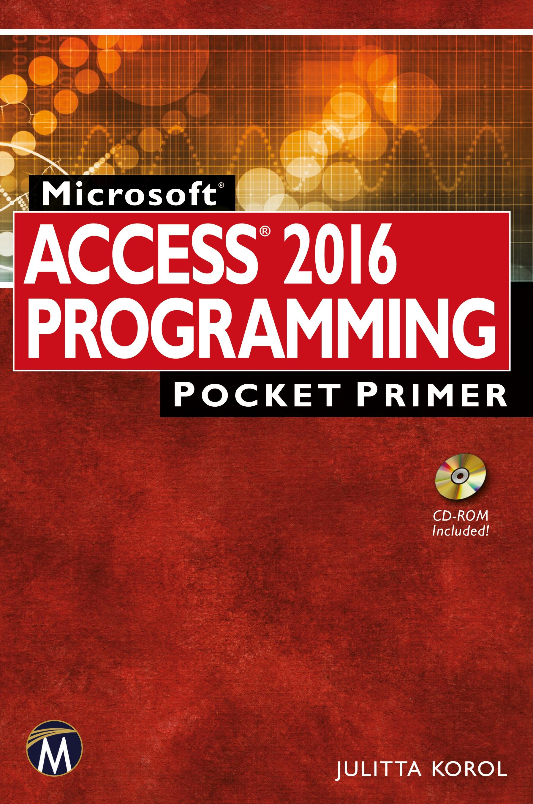 Vorderes Coverbild Microsoft Access 2016 Programming Pocket Primer