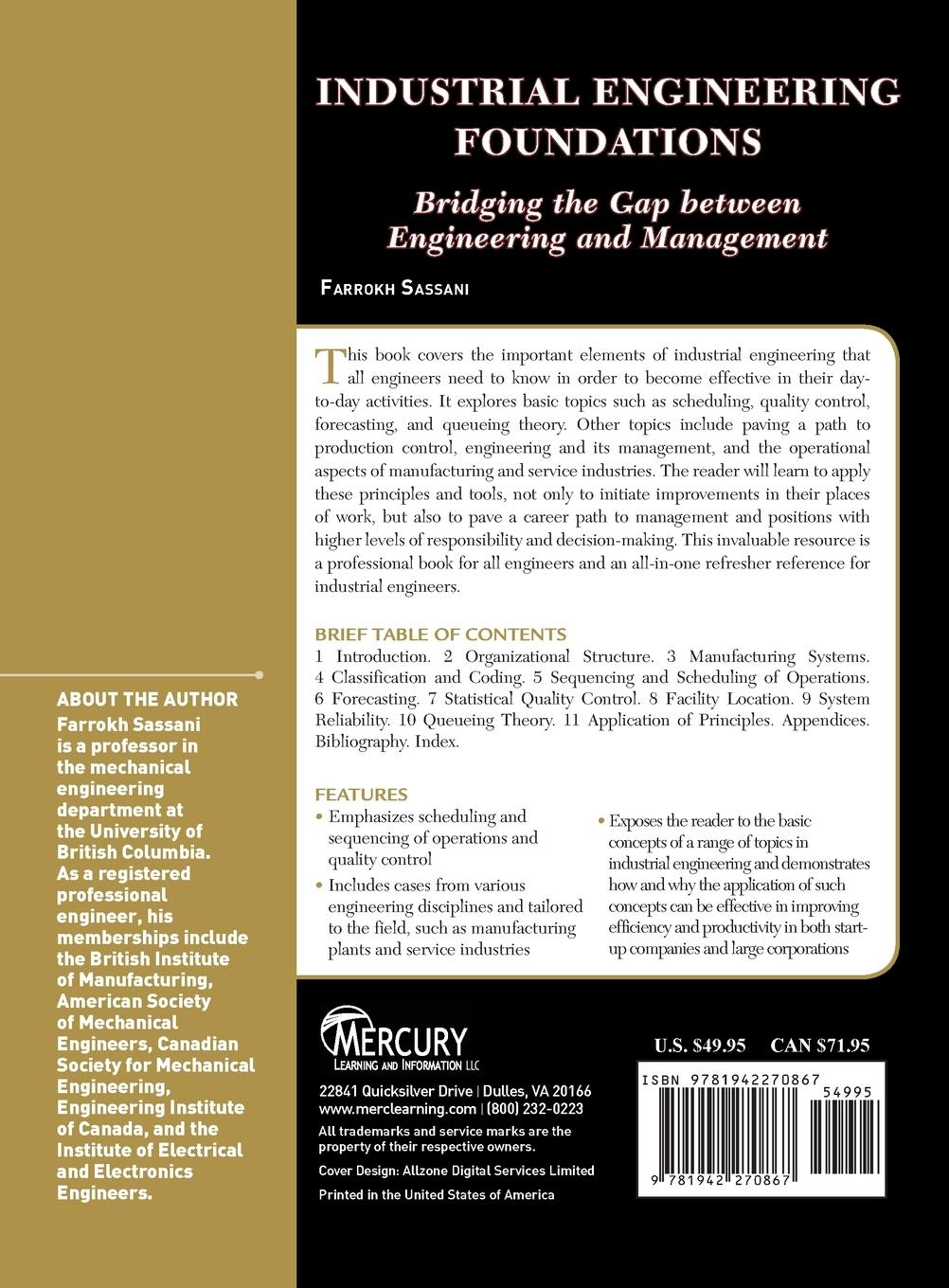 Rückseitencover Industrial Engineering Foundations