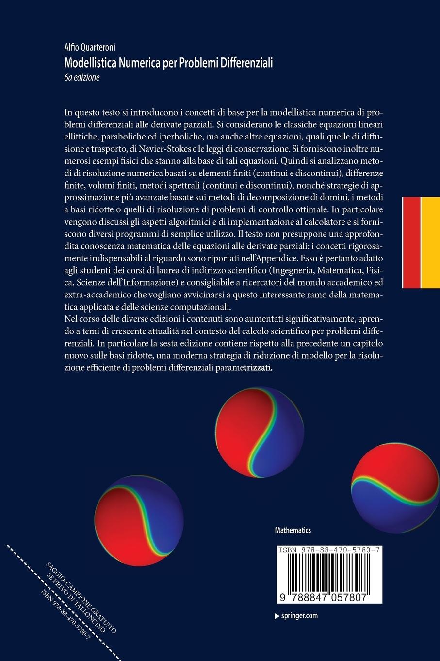 Rückseitencover Modellistica Numerica per Problemi Differenziali