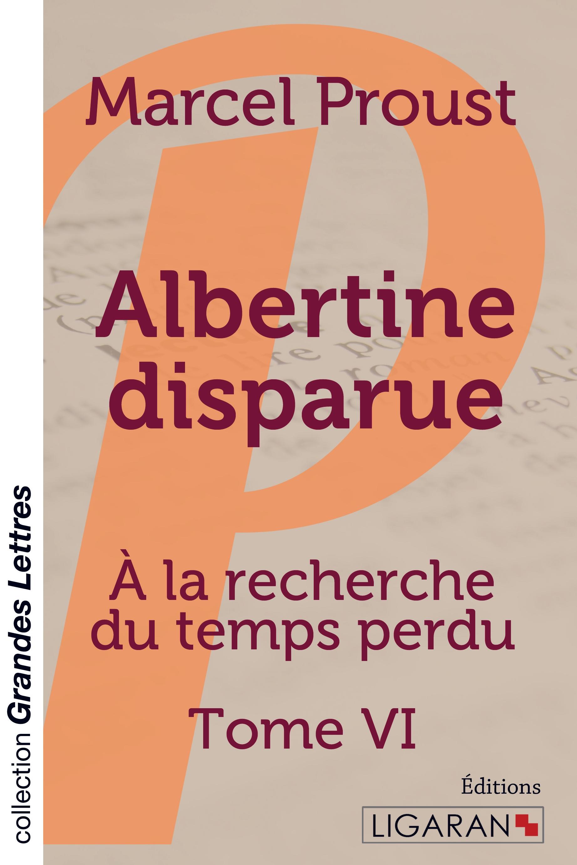 Vorderes Coverbild Albertine disparue (grands caractères)