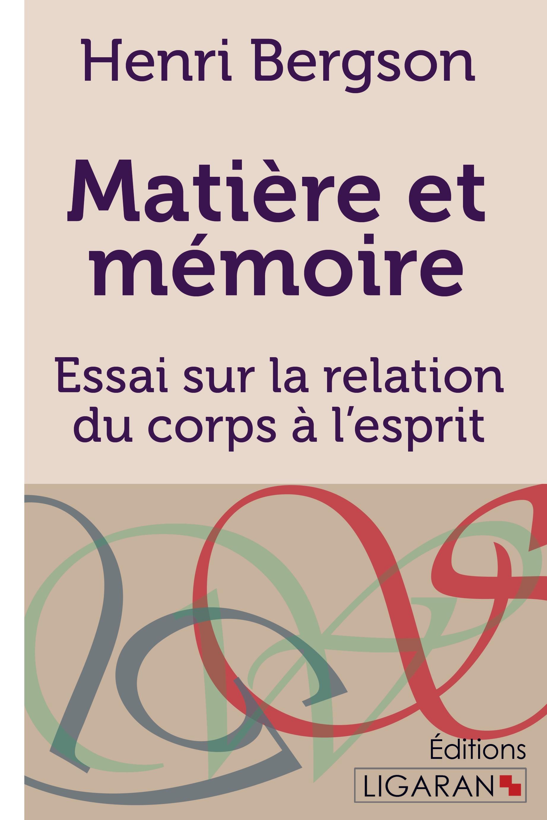 Vorderes Coverbild Matière et mémoire