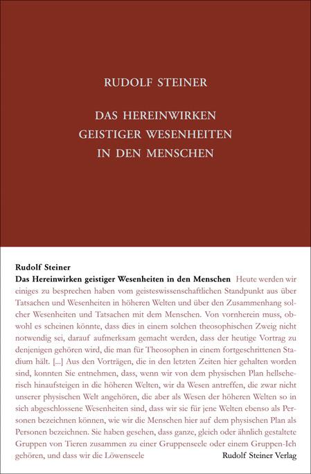 Vorderes Coverbild Das Hereinwirken geistiger Wesenheiten in den Menschen