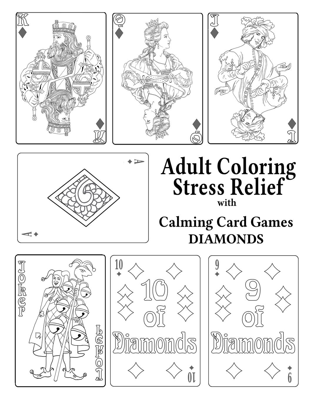 Vorderes Coverbild Adult Coloring Stress Relief with Calming Card Games