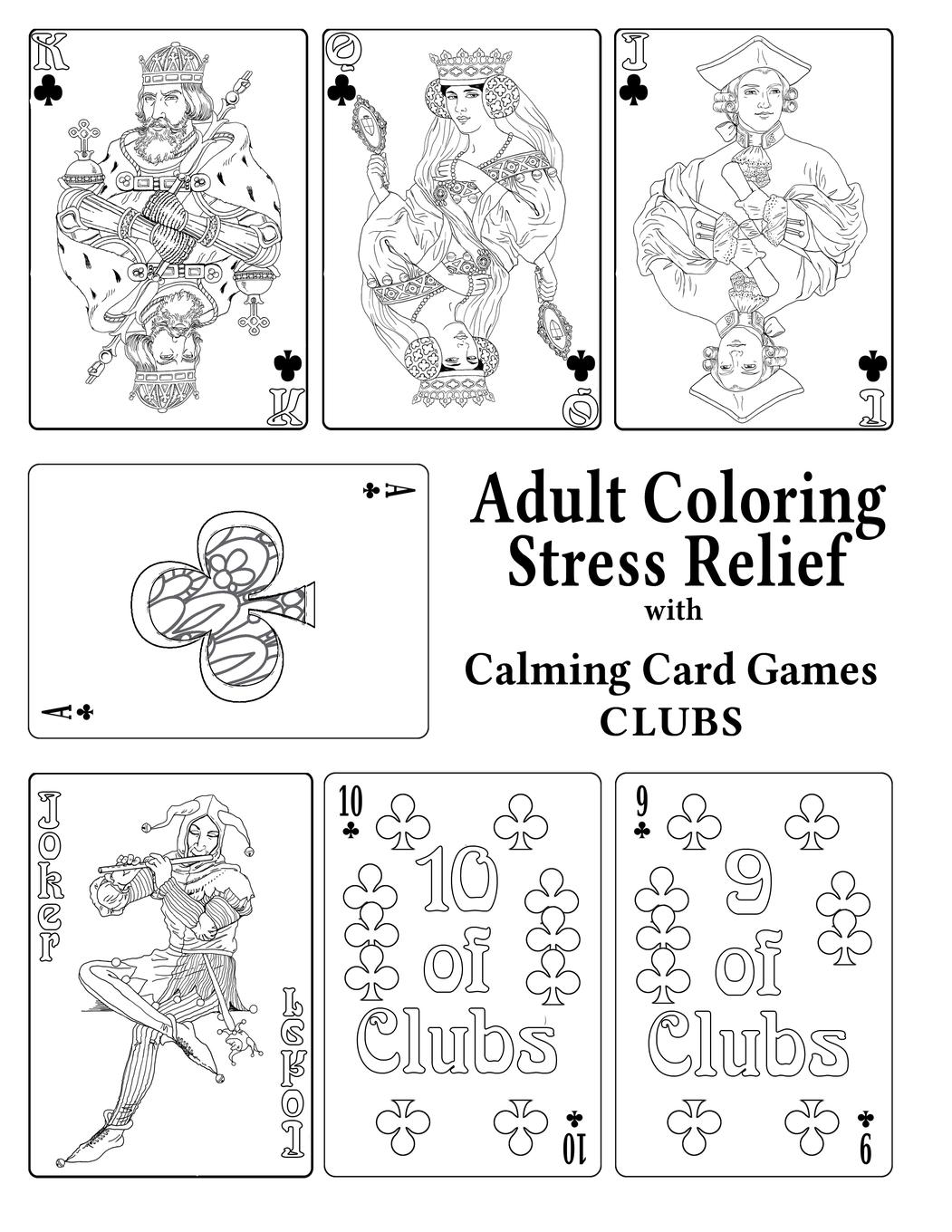 Vorderes Coverbild Adult Coloring Stress Relief with Calming Card Games